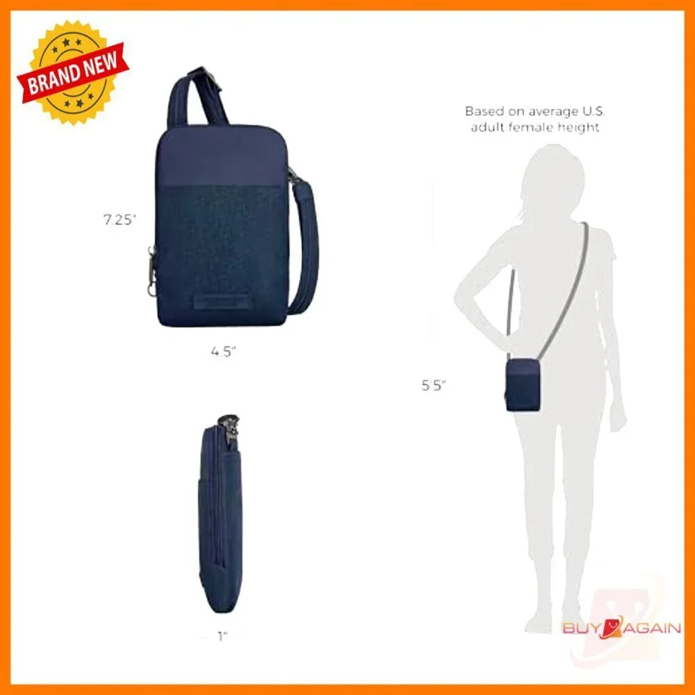 Anti-Theft Mini Crossbody Bag RFID Blocking Slash-Resistant Stadium Compliant